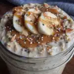 peanut butter banana overnight oats - featured image