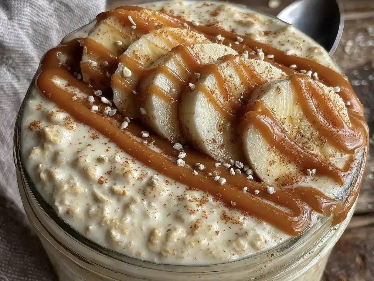 peanut butter banana overnight oats preparation steps
