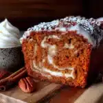 pumpkin banana bread with cream cheese swirl - featured image