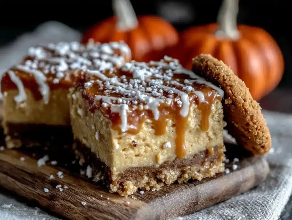 pumpkin cheesecake bars - featured image