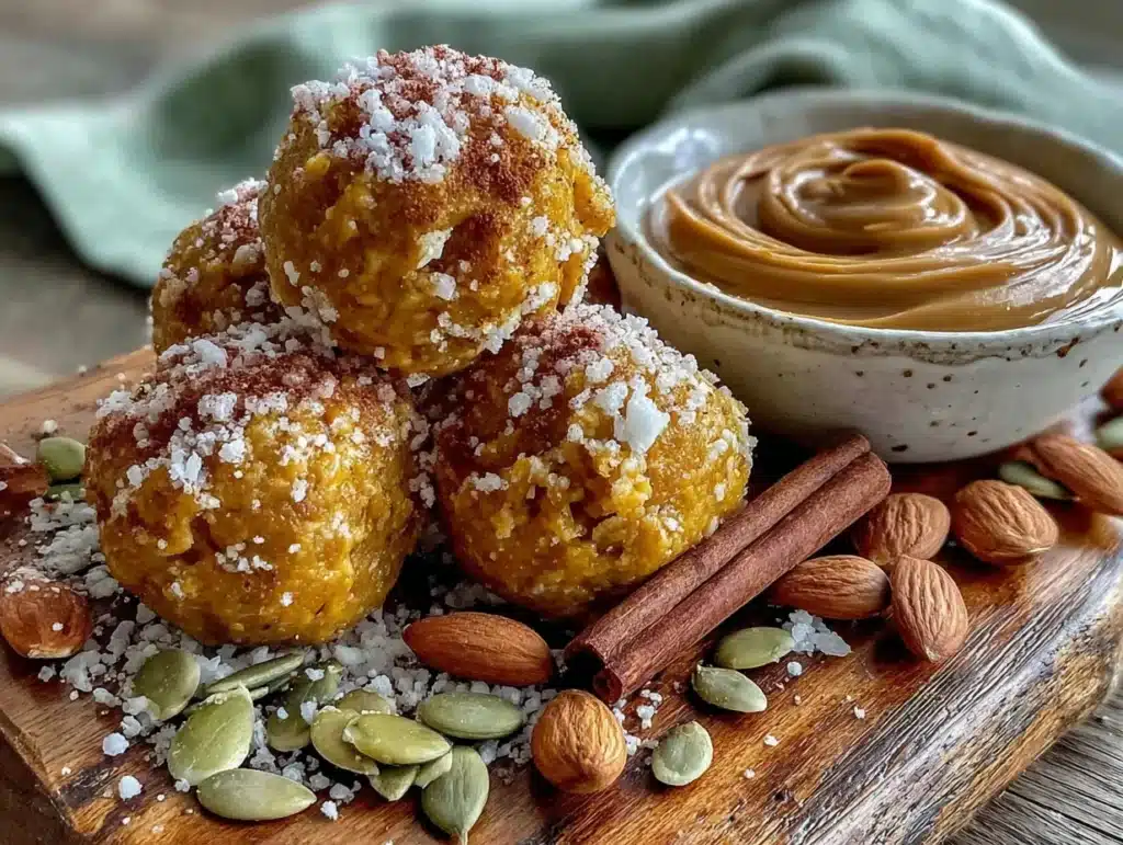 pumpkin protein balls - featured image