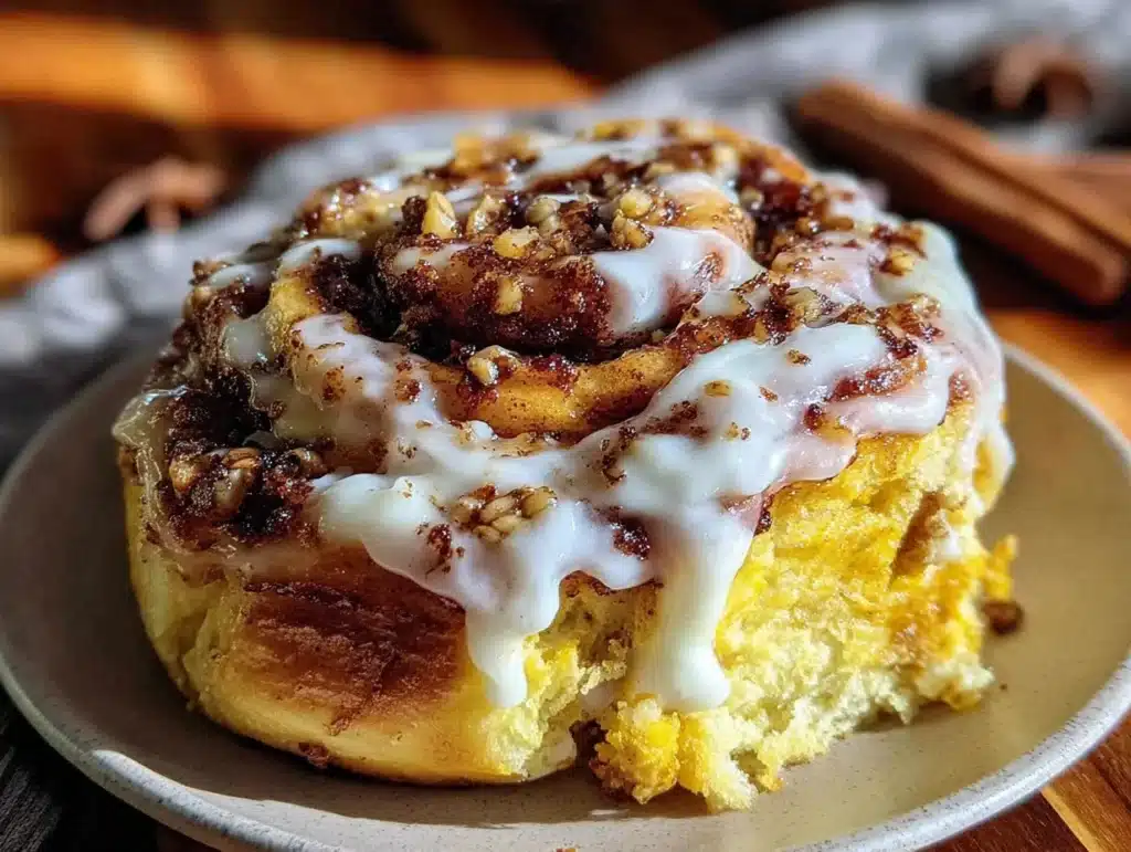 pumpkin sourdough cinnamon rolls - featured image