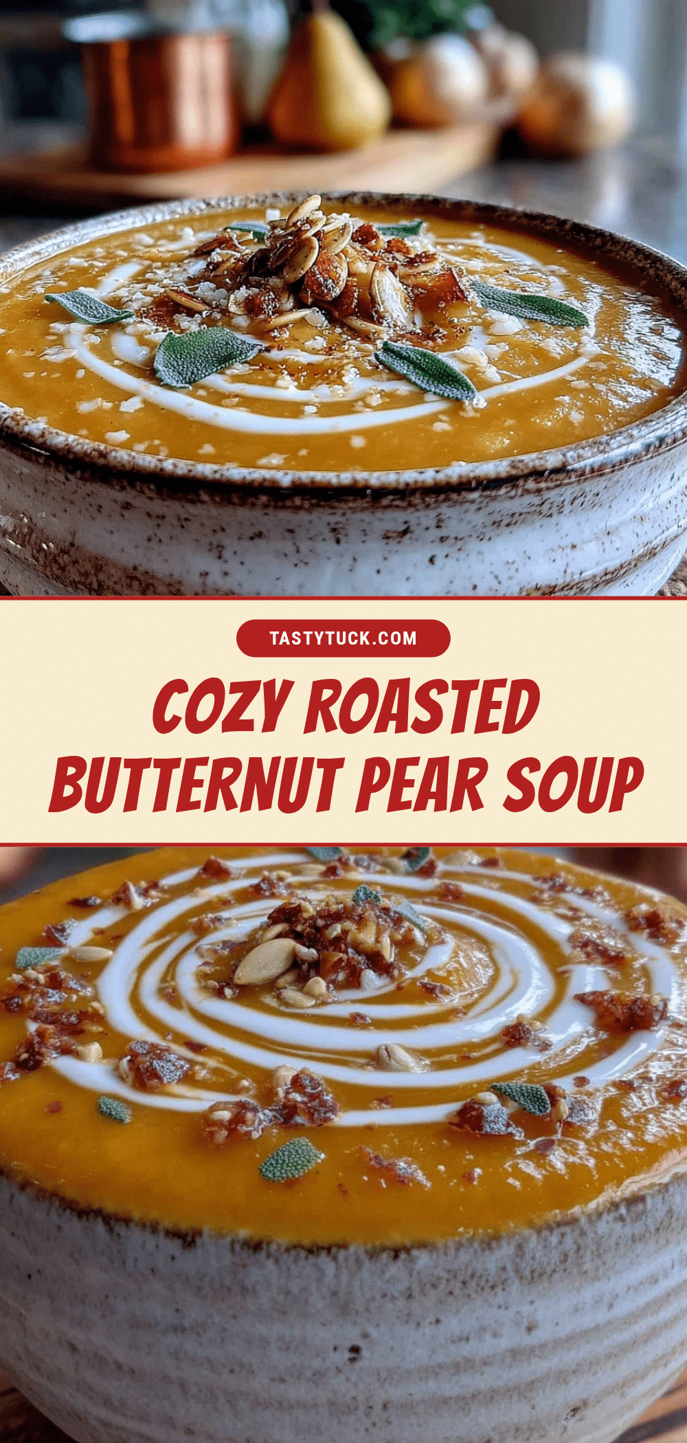 roasted butternut squash and pear soup recipe