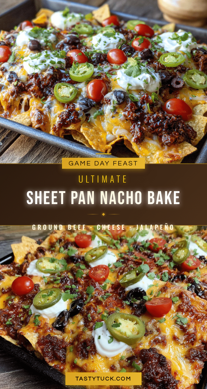 Sheet Pan Ground Beef Nacho Bake Best Easy Tailgate Recipe recipe