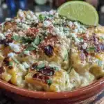 smoky grilled elote corn salad with cotija cheese - featured image