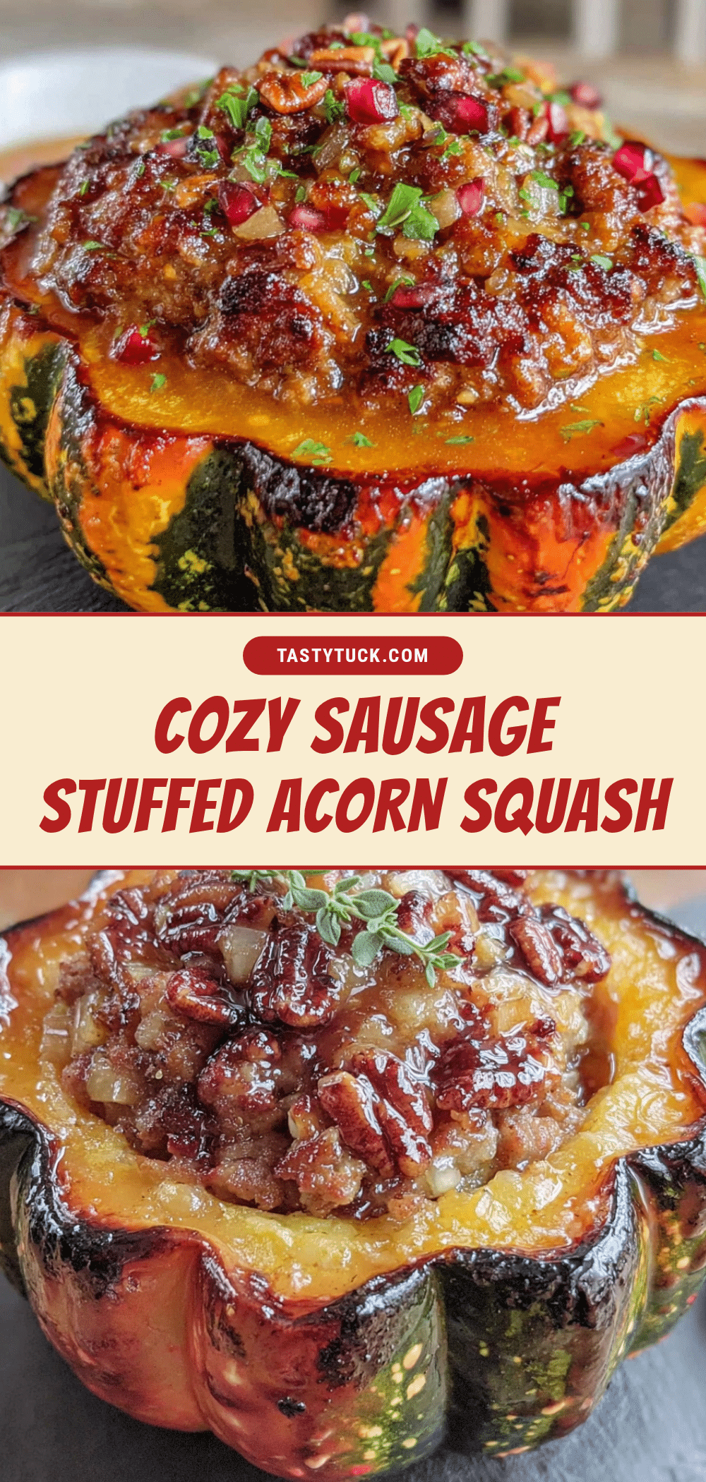 stuffed acorn squash with sausage and apple recipe
