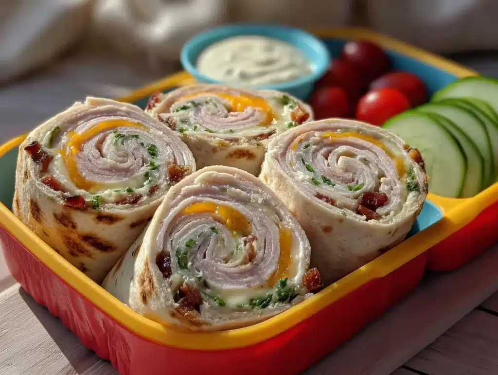 turkey and cheese lunch box roll-ups - featured image