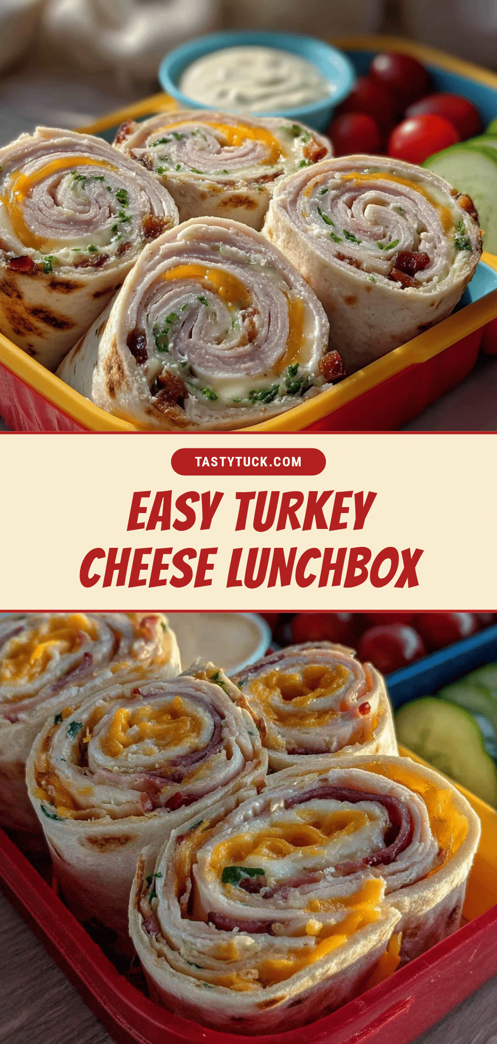 turkey and cheese lunch box roll-ups recipe