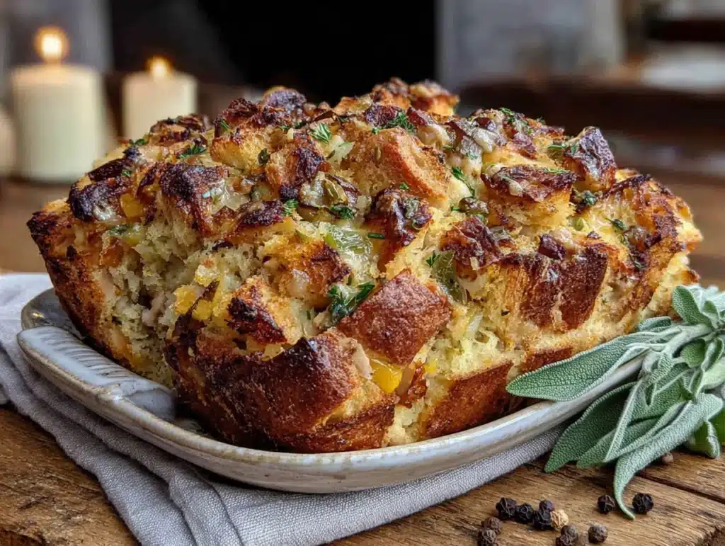 turkey and stuffing casserole - featured image