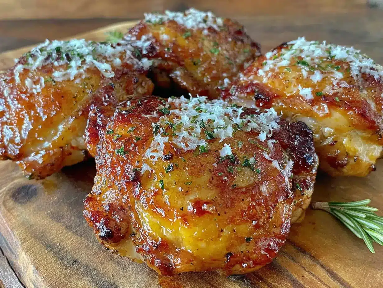 air fryer garlic parmesan chicken thighs preparation steps