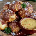 bavarian pretzel bites with beer cheese dip - featured image