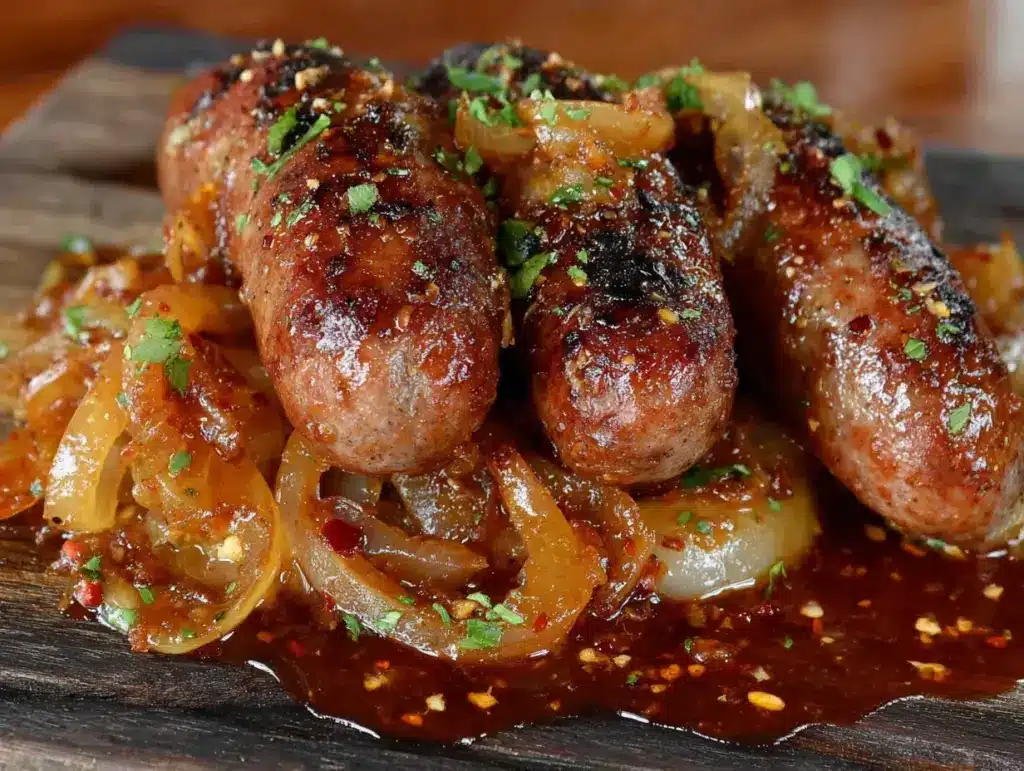 beer-braised bratwurst - featured image