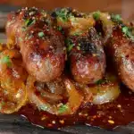 beer-braised bratwurst - featured image