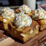 birthday cake blondies - featured image