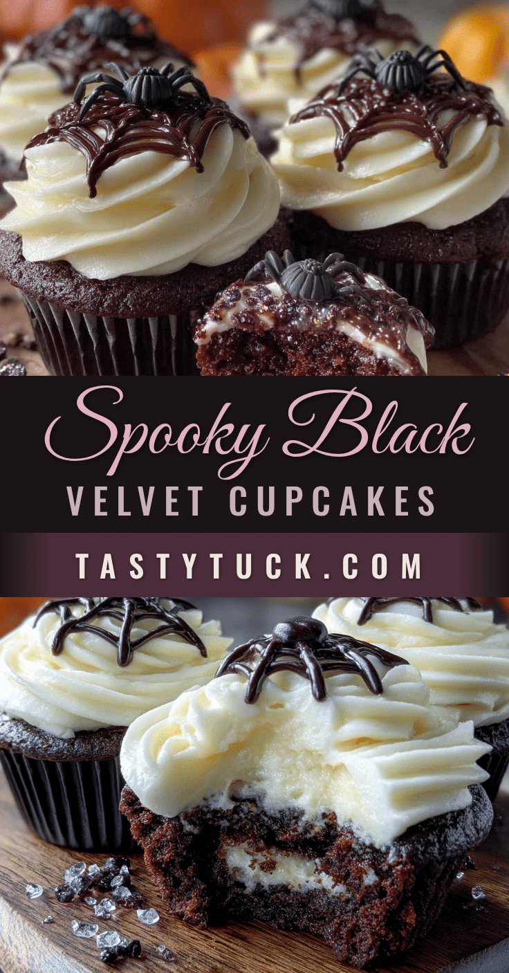 black velvet Halloween cupcakes recipe