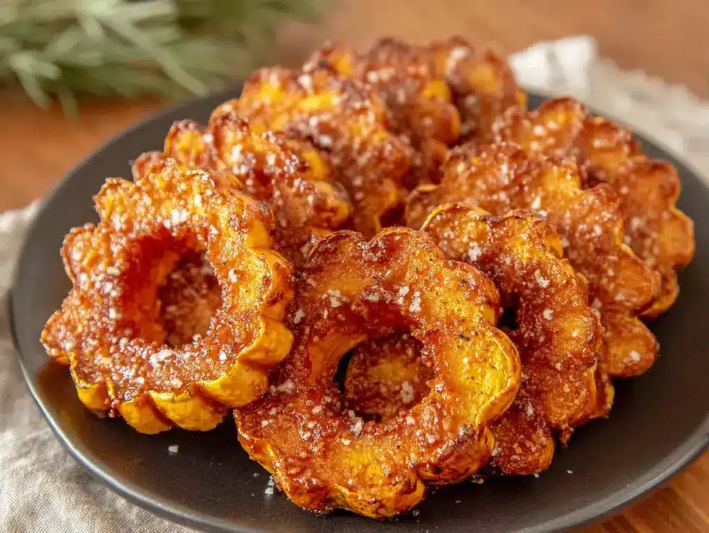 brown sugar delicata squash rings - featured image