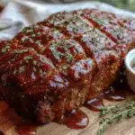 brown sugar glazed meatloaf - featured image