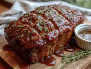 brown sugar glazed meatloaf - featured image
