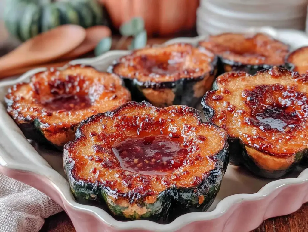 brown sugar roasted acorn squash - featured image