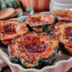 brown sugar roasted acorn squash - featured image