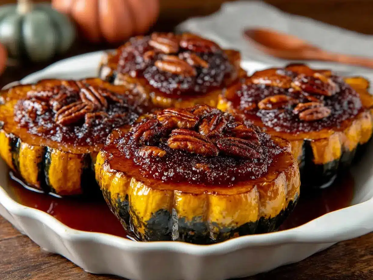 brown sugar roasted acorn squash preparation steps