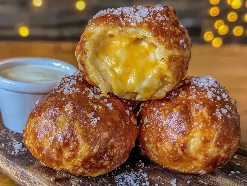 buffalo chicken dip stuffed pretzel bites - featured image