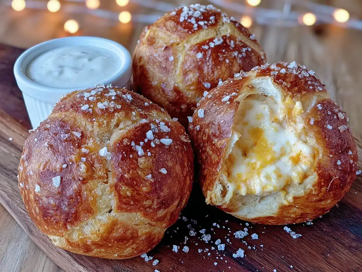 buffalo chicken dip stuffed pretzel bites preparation steps