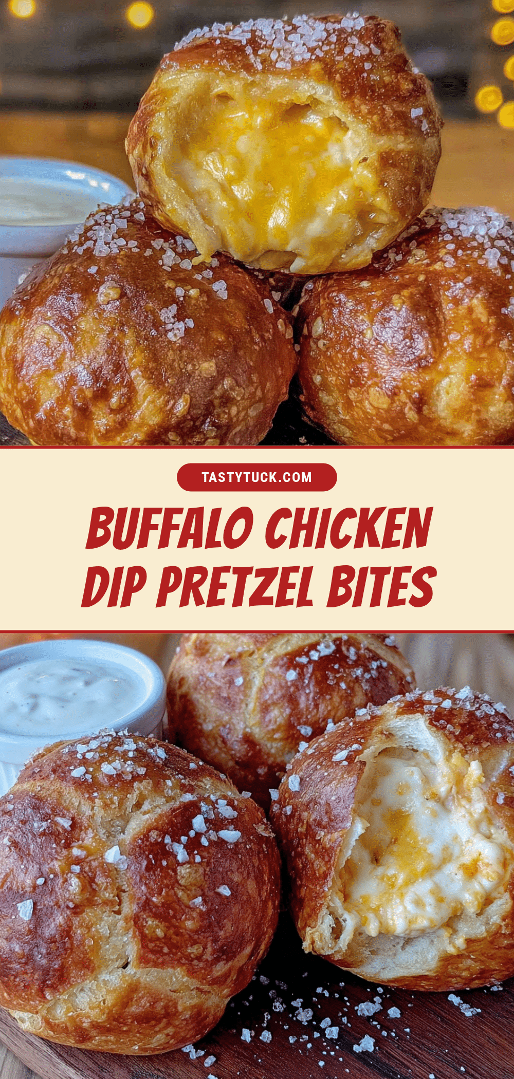 buffalo chicken dip stuffed pretzel bites recipe