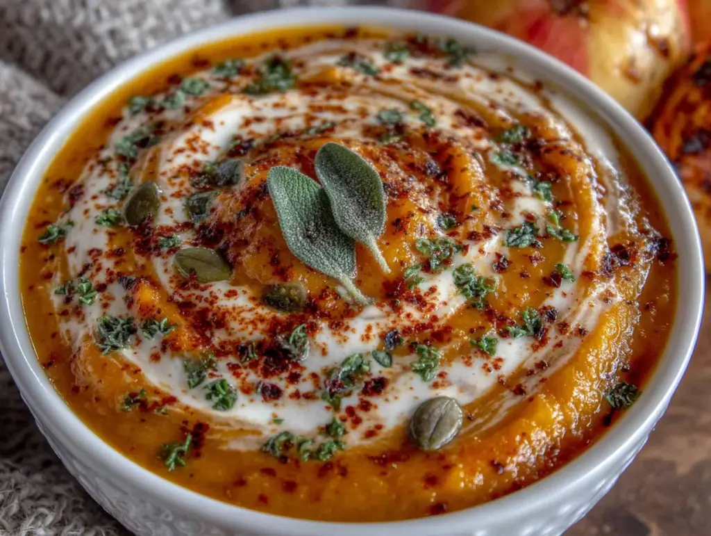 butternut squash and apple soup - featured image