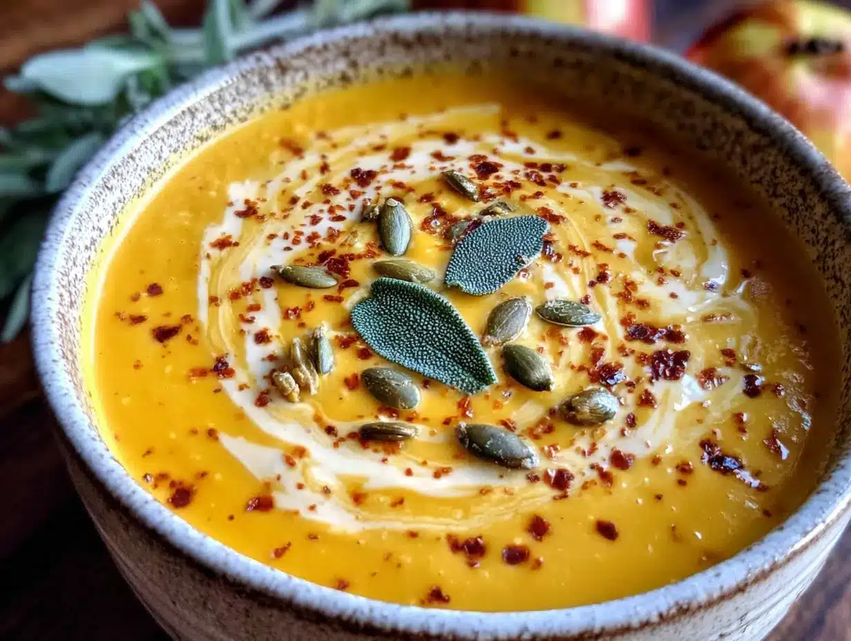 butternut squash and apple soup preparation steps