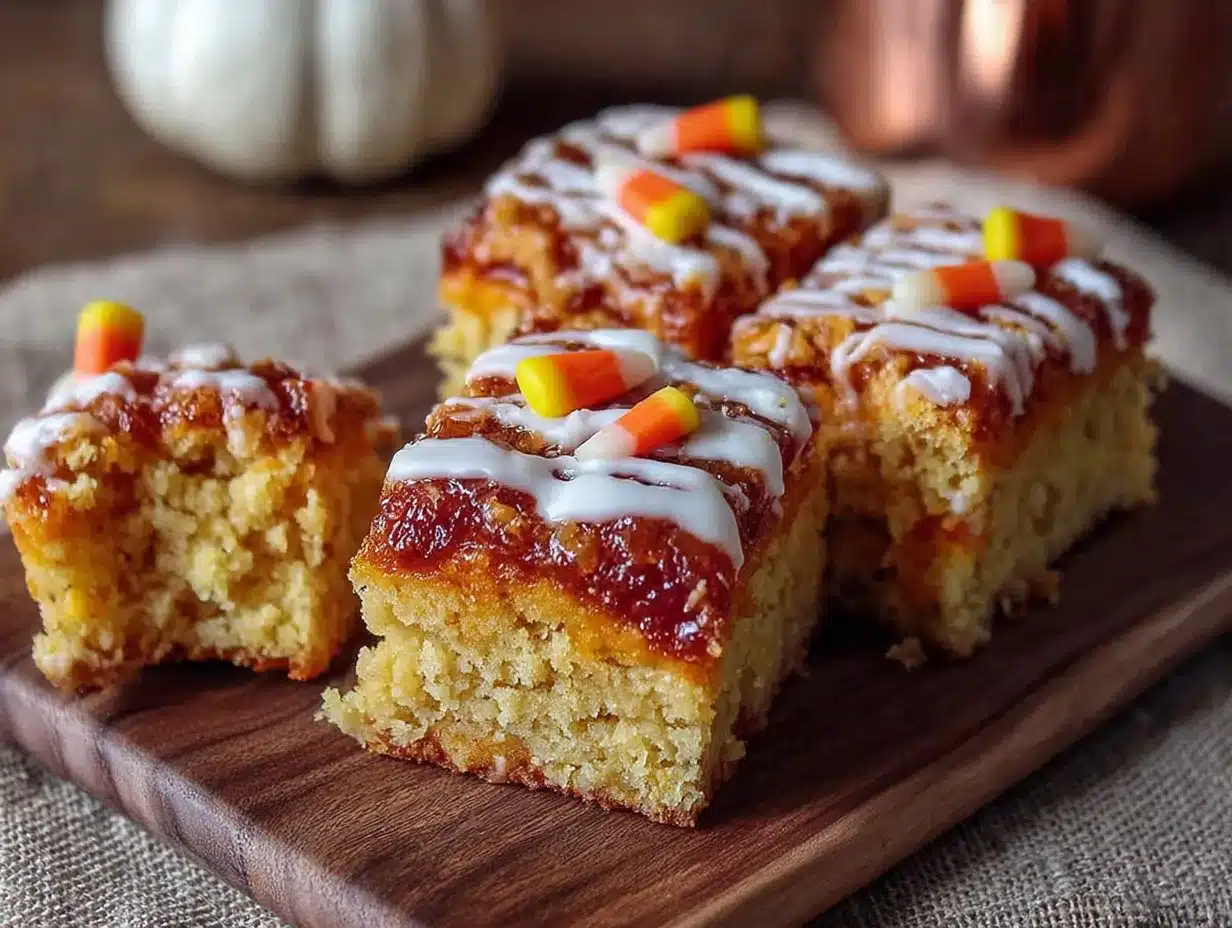 candy corn sugar cookie bars preparation steps