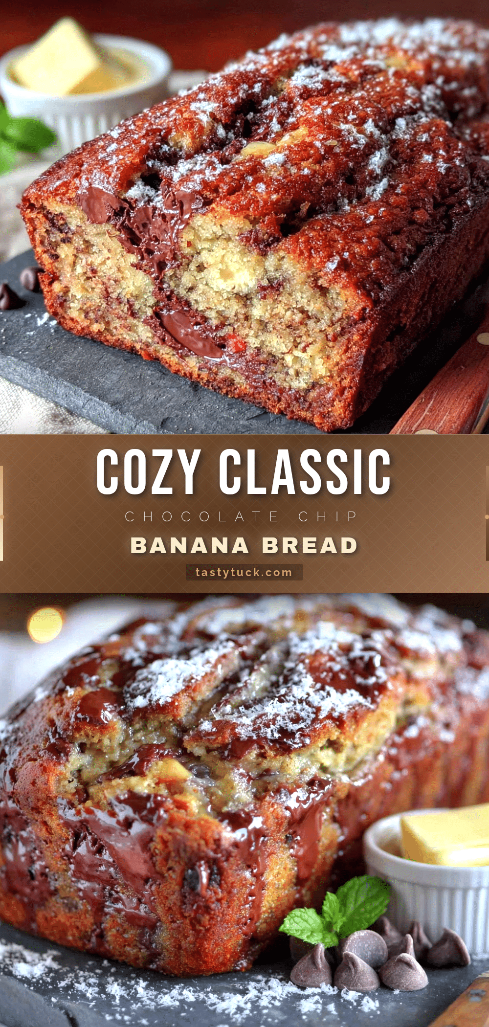 cozy classic chocolate chip banana bread recipe