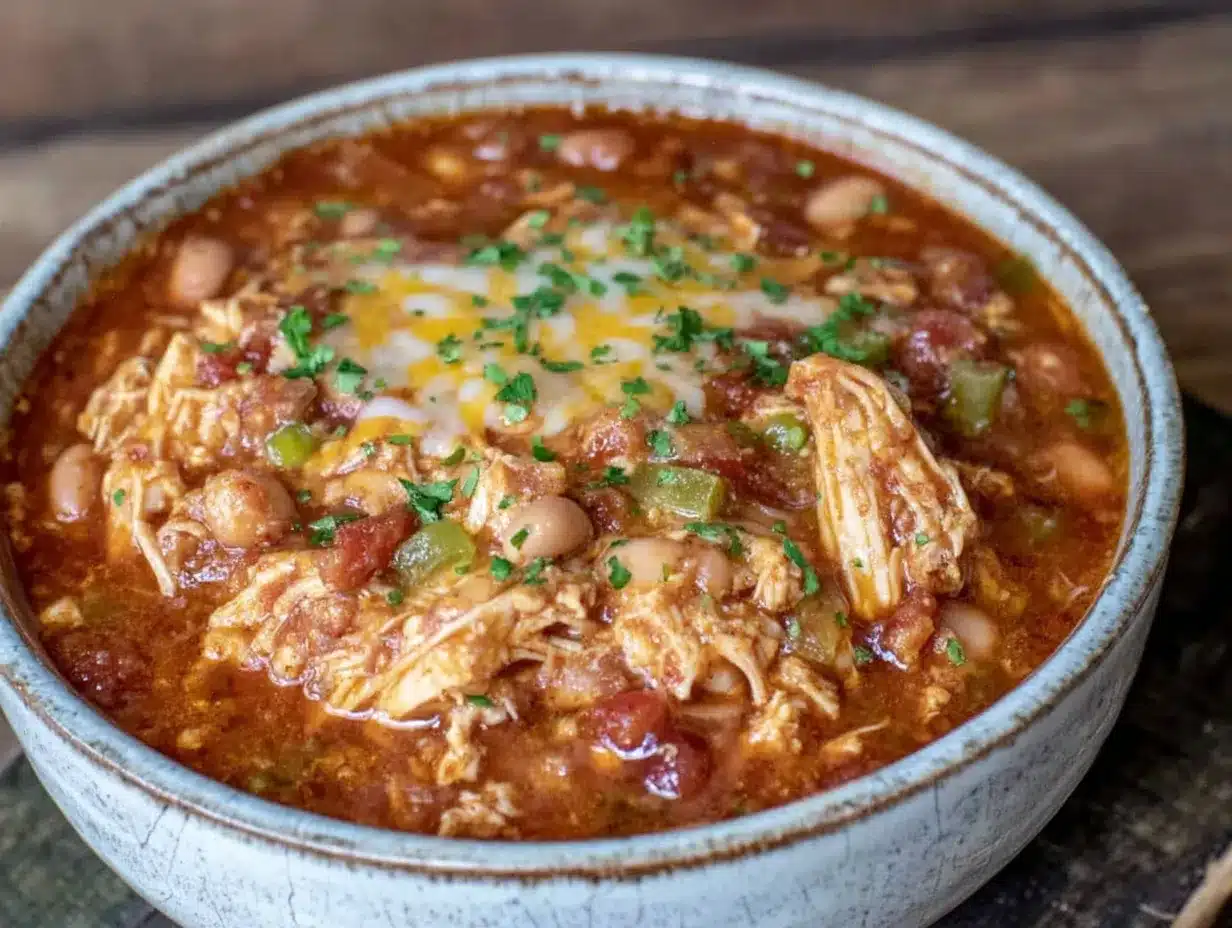 cozy crockpot chicken enchilada soup preparation steps
