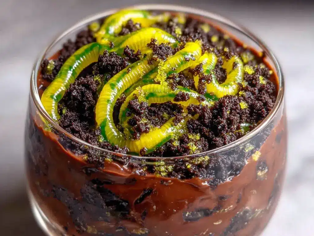 cozy halloween dirt cups - featured image