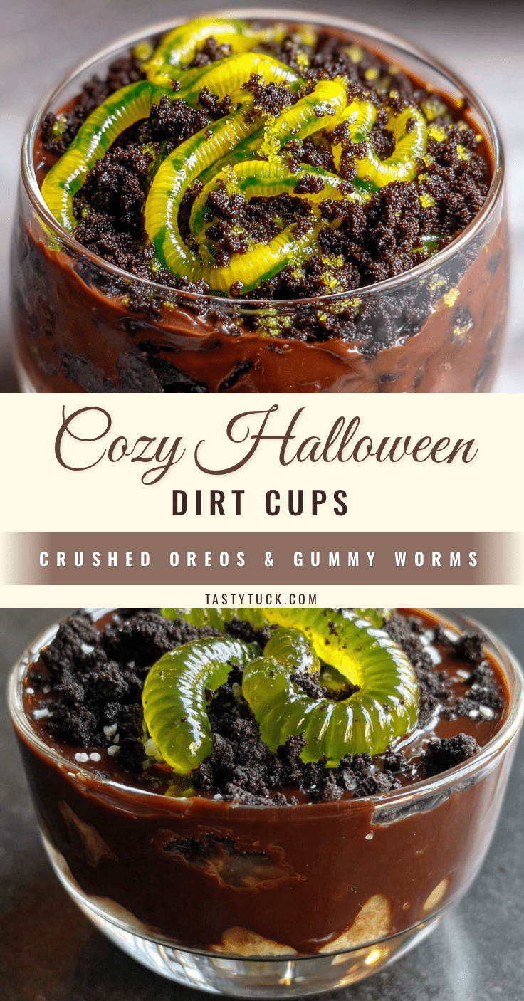 cozy halloween dirt cups recipe