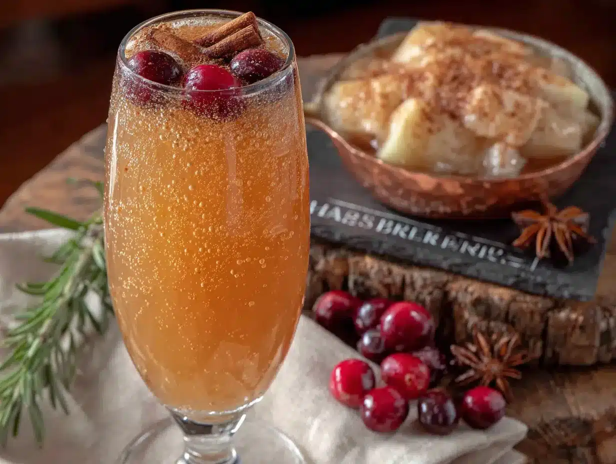 cozy spiced apple cider mimosa bar preparation steps