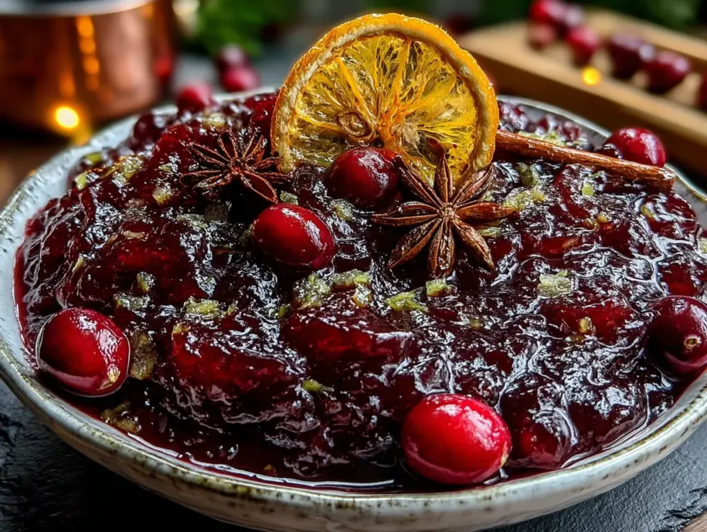 cranberry orange ginger sauce - featured image