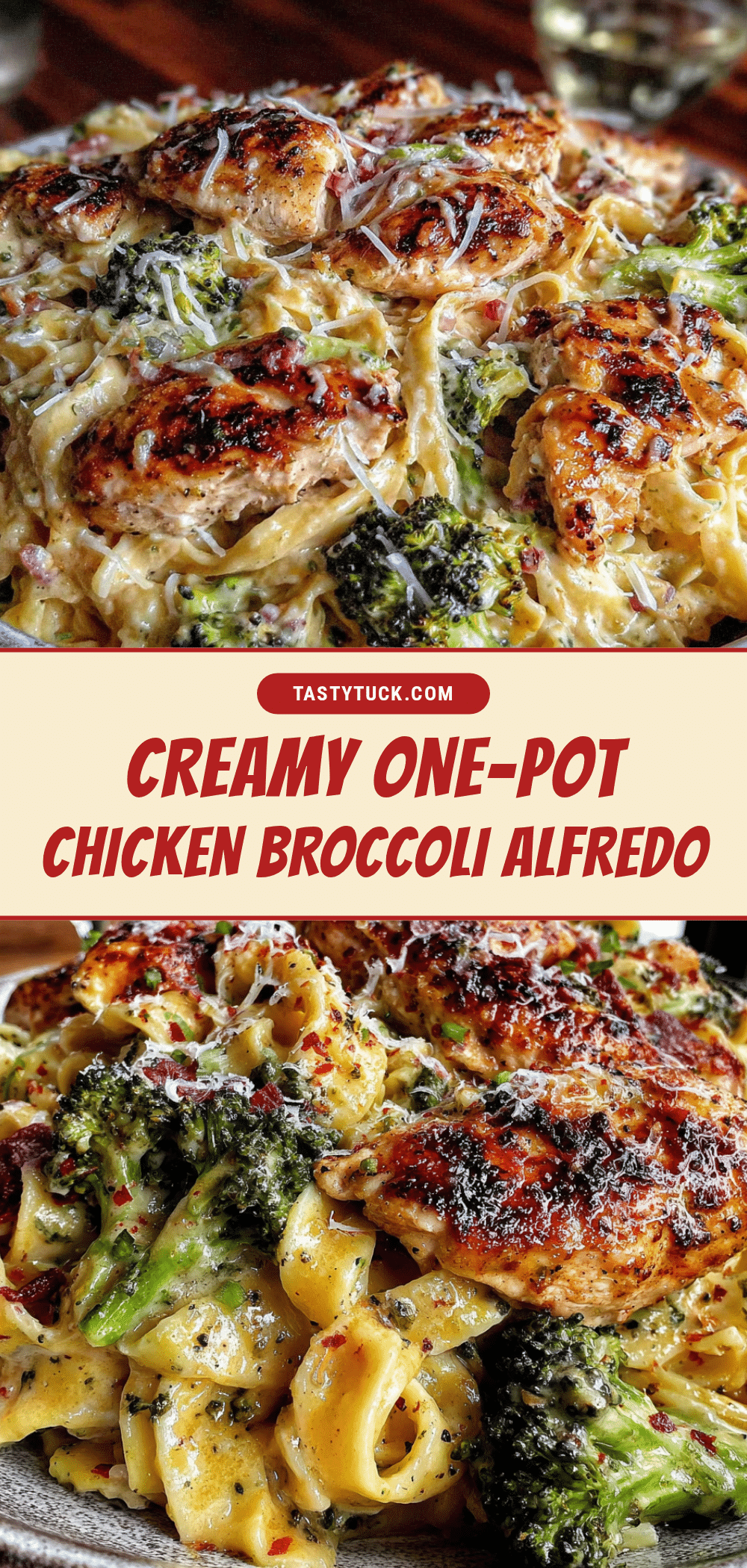 creamy one-pot chicken and broccoli alfredo recipe