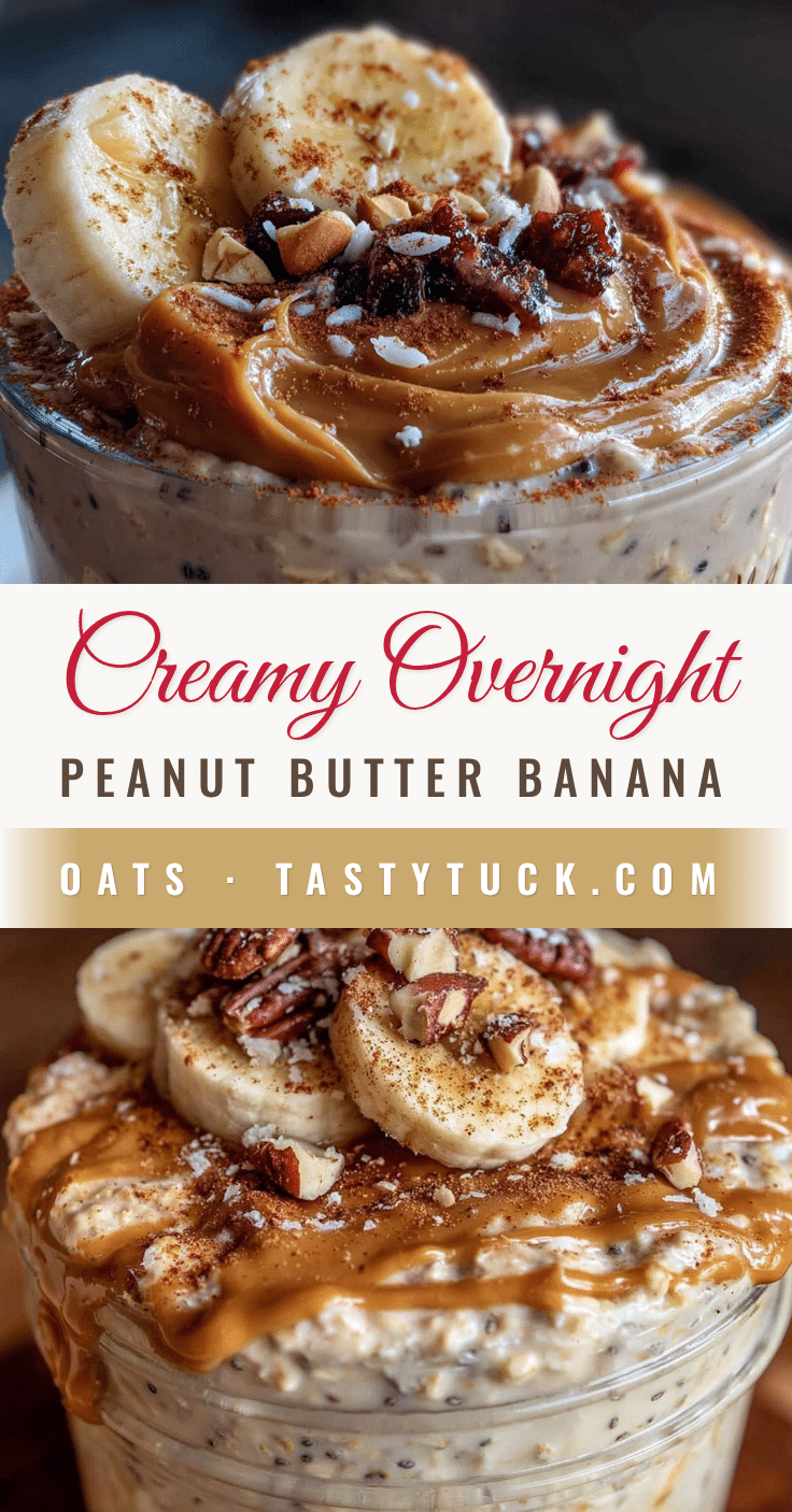 Creamy Overnight Peanut Butter Banana Oats recipe