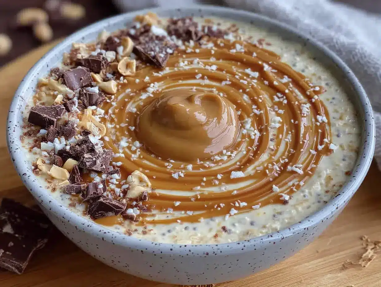 creamy peanut butter overnight oats preparation steps