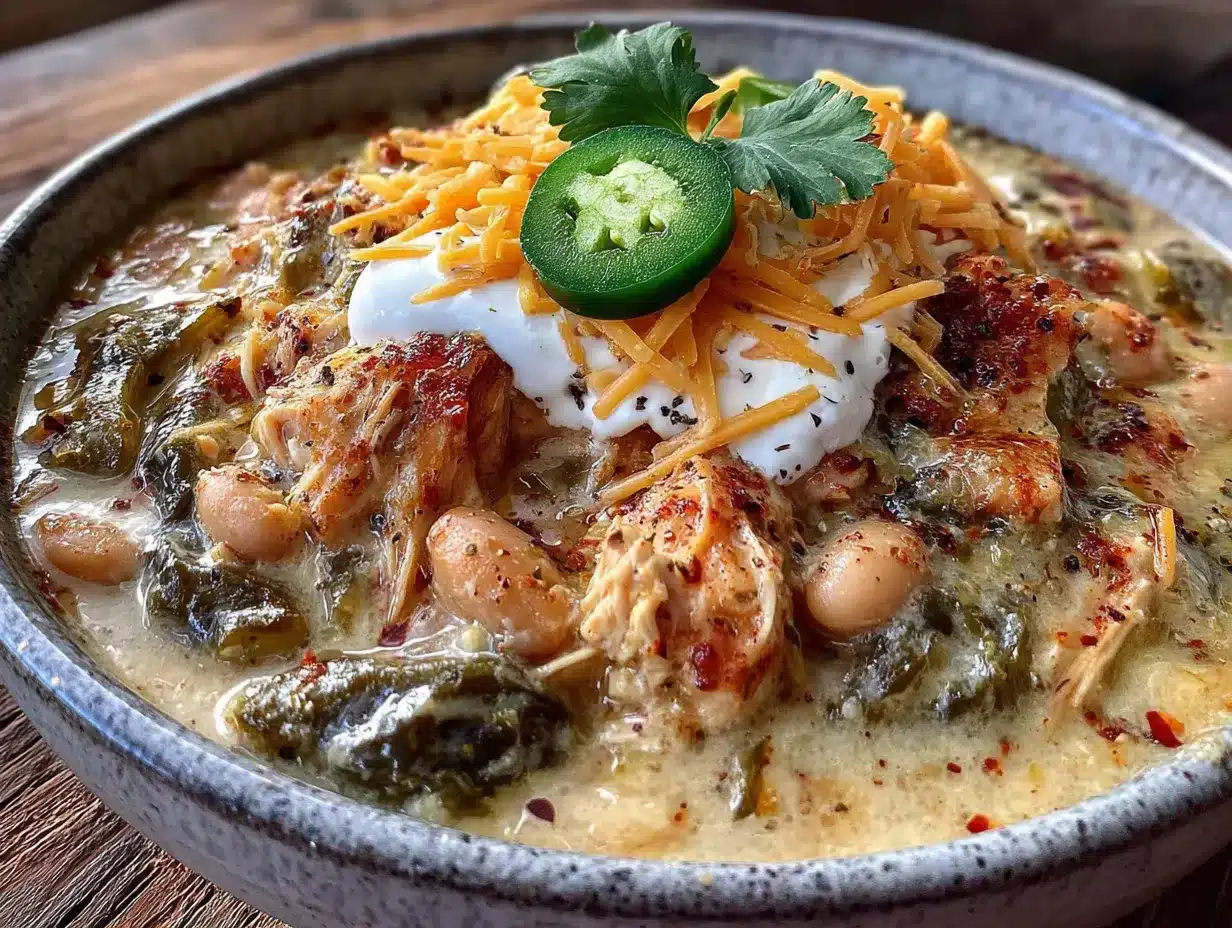 creamy white chicken chili with roasted poblanos preparation steps