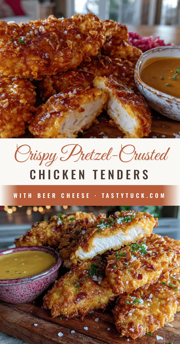 crispy baked pretzel-crusted chicken tenders recipe