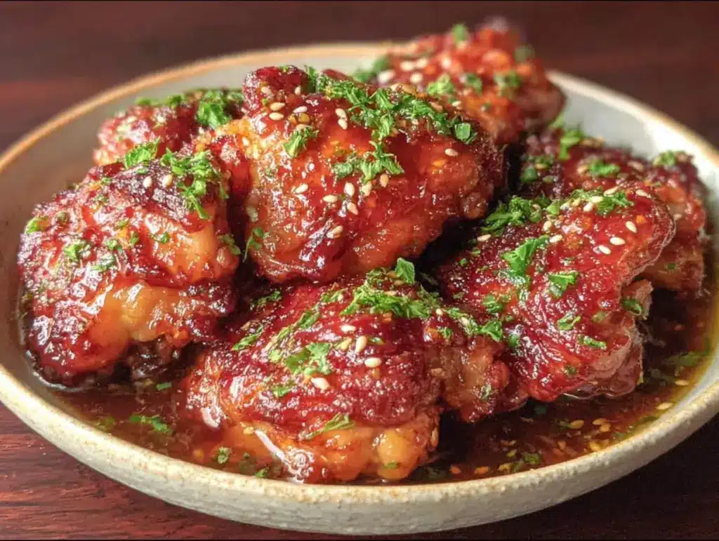 crockpot honey garlic chicken thighs - featured image