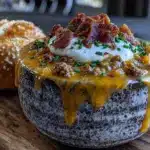 Easy Crockpot Cheeseburger Soup - featured image