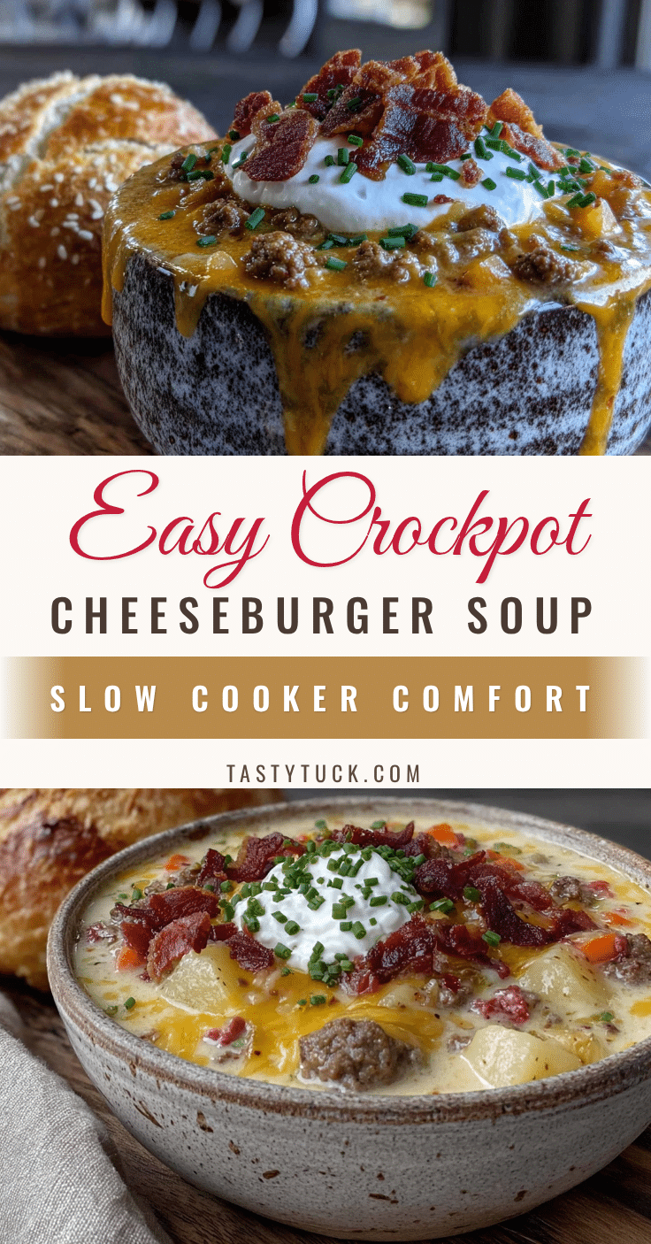Easy Crockpot Cheeseburger Soup recipe