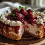 easy no-bake strawberry icebox cake - featured image