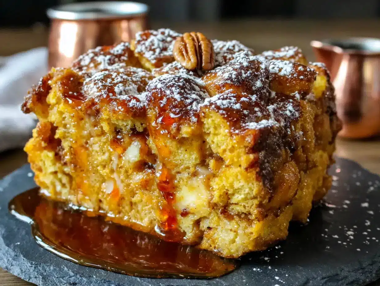Easy pumpkin french toast casserole preparation steps