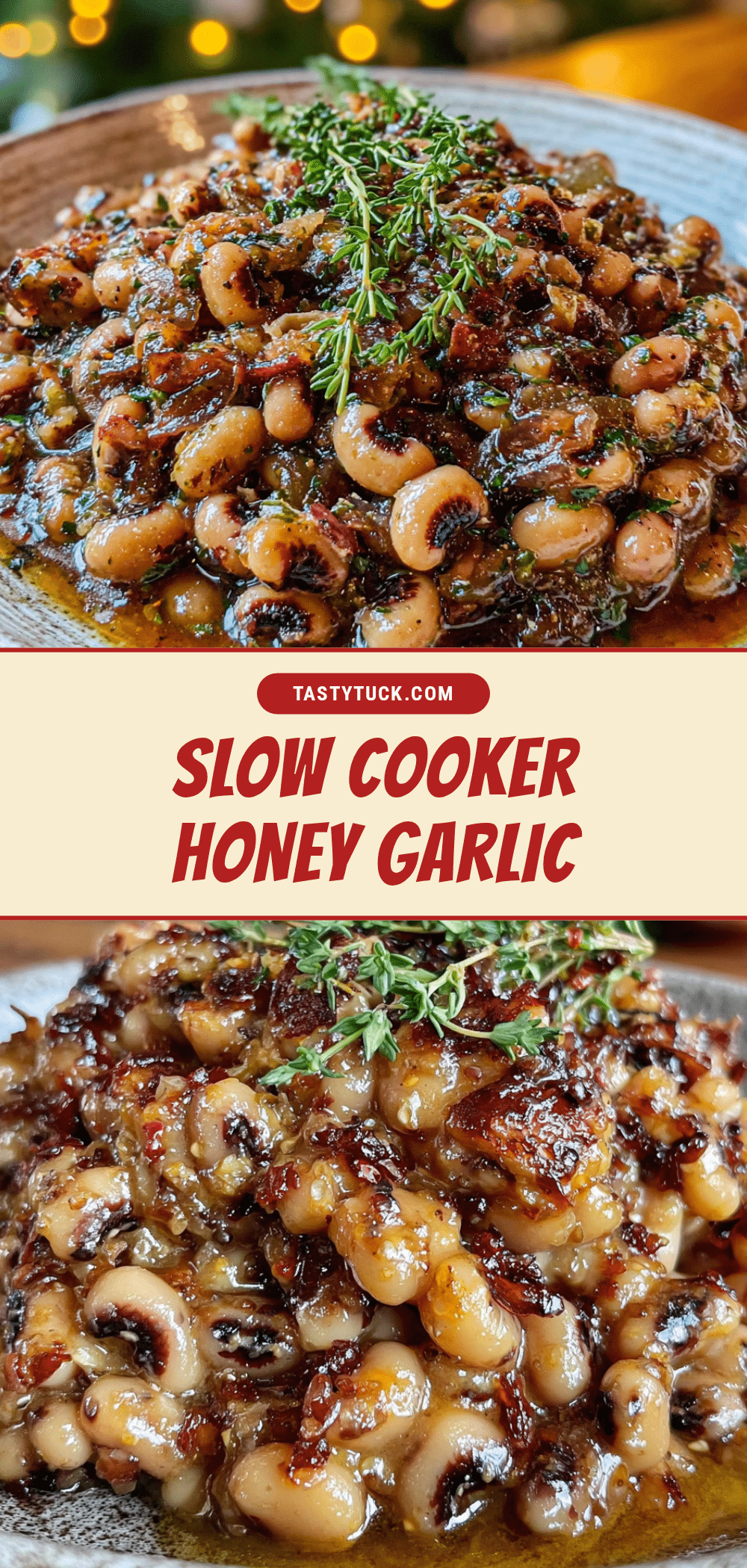 easy slow cooker honey garlic black-eyed peas recipe