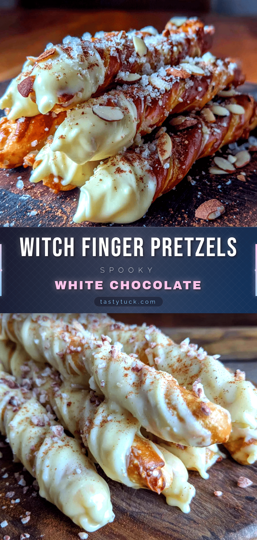 easy white chocolate witch finger pretzel rods recipe