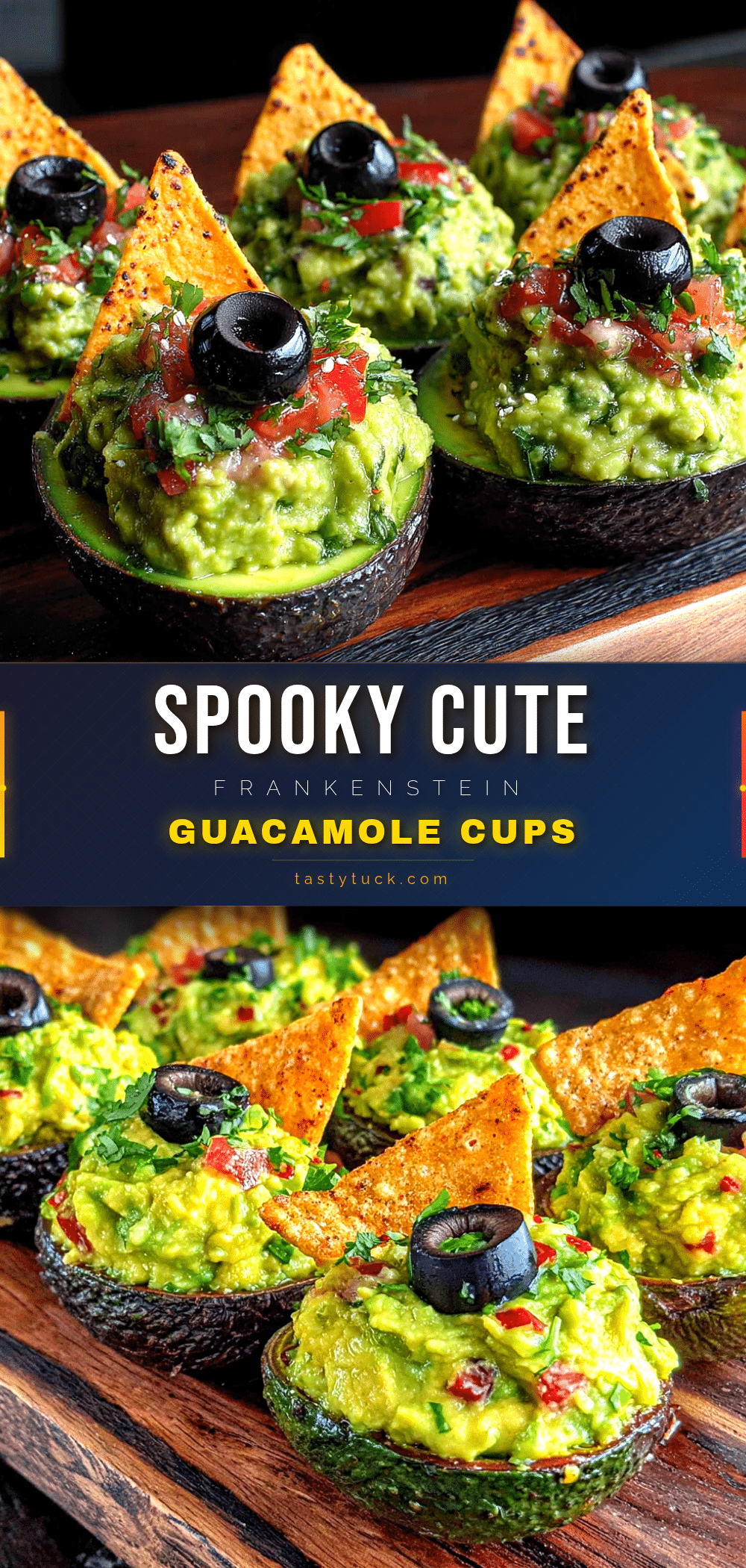 Frankenstein guacamole cups recipe